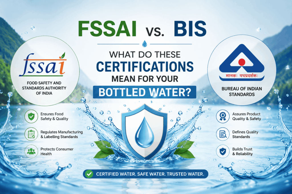 FSSAI vs. BIS: What Do These Certifications Mean for Your Bottled Water?