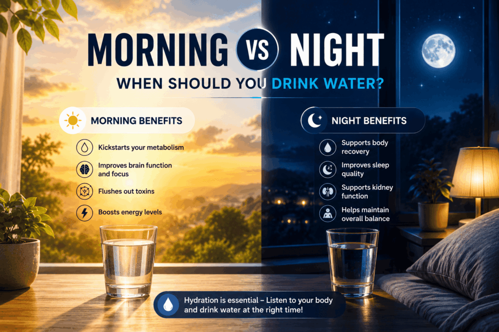 Morning vs Night: When Should You Drink Water?